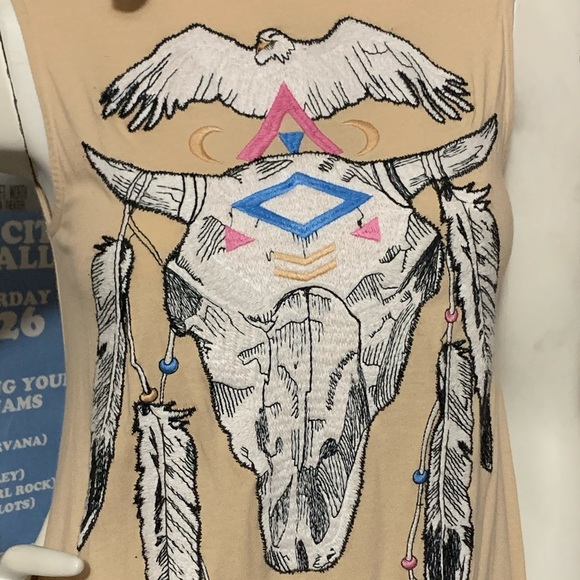 SOLD Wildfox Light Tan Western Motif Minidress - Sz S - Picture 4 of 5